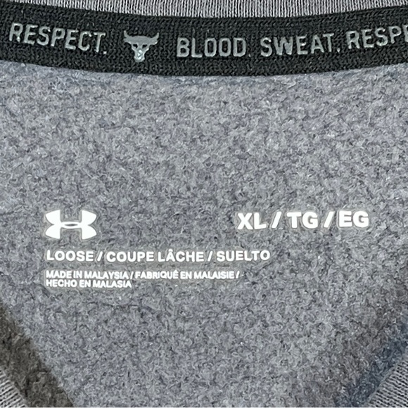 Under Armour PROJECT ROCK CHARGED GRAY FLEECE LS SWEATER XL - Picture 4 of 7